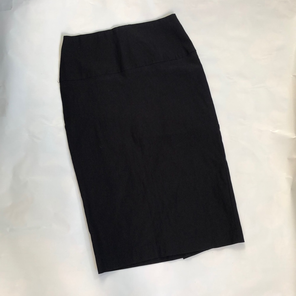 Tbless Black Polyester Pencil Skirt
